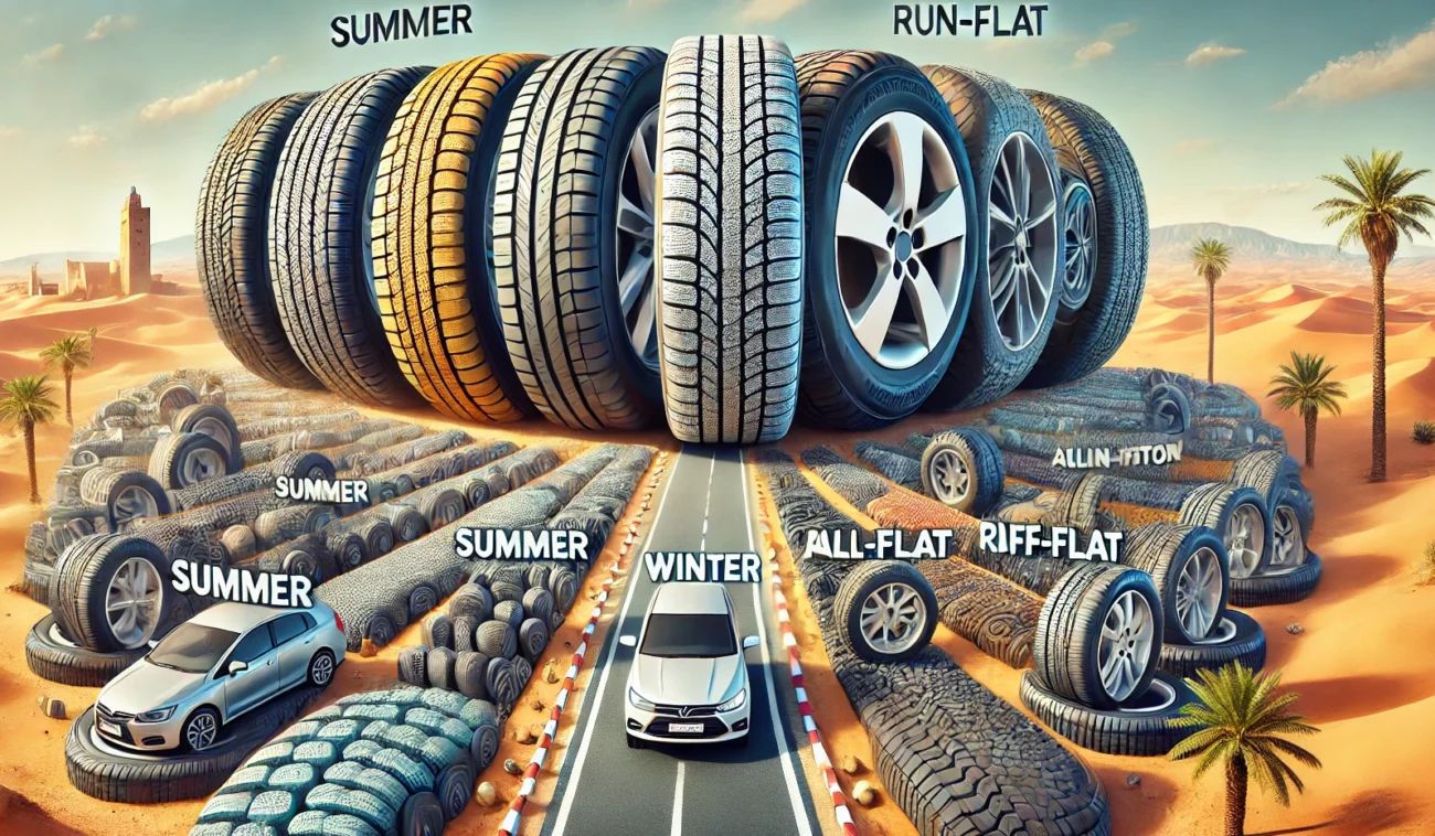 Découvrez les différents types de pneus adaptés au Maroc : été, hiver, 4 saisons et tout-terrain. Choisissez la sécurité et la performance avec Pneupro